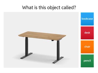 English - Classroom objects (Quiz)