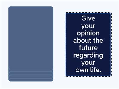 Future Tenses Speaking activity