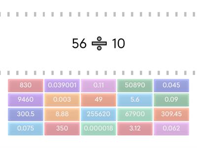 Mrs McVey S3- Multiply and Divide by 10, 100 & 1000