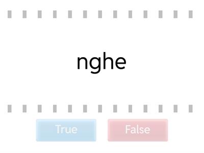ngh/ng and gh/g
