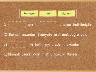 AYET-HADİS TAMAMLA