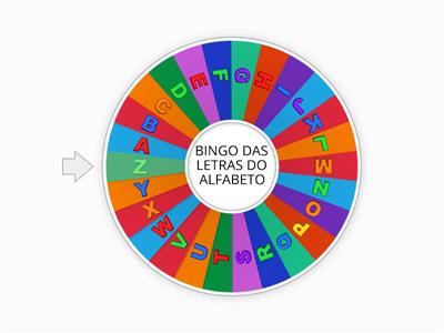 BINGO DE LETRAS DO ALFABETO