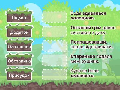 Головні та другорядні члени речення
