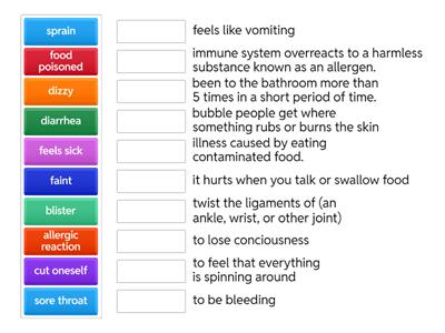  ESL-Illness & Injuries Voc. 