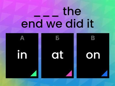 Prepositions unit 18 Destination B1