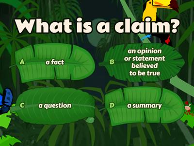 Claim, Premise, Evidence and Justification