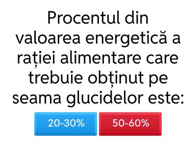 Test de evaluare - factori de nutriție din alimente