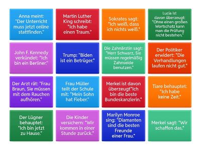 Konjunktiv I indirekte Rede Präsens