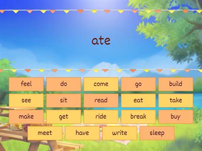 Irregular verbs matching - Unit 14 ELD Beginner