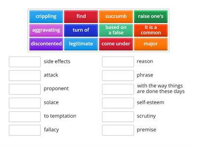 Expert - p. 40 Reading 'DIY Psychology' - vocabulary - matching