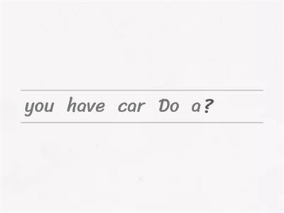  Word order in questions/Present simple