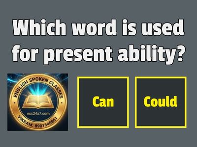 Use of can and could by Mr Vikram Singh 📲 8901540861