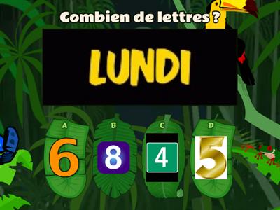 Les jours de la semaine