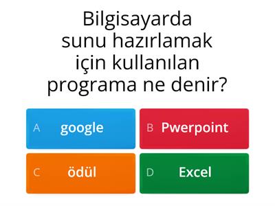 BİLİŞİM TEKNOLOJİLERİ DERSİ 1. DÖNEM 1. YAZILI HAZIRLIK SORULARI