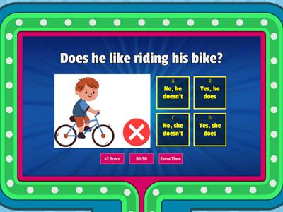 Does he/she like ...?