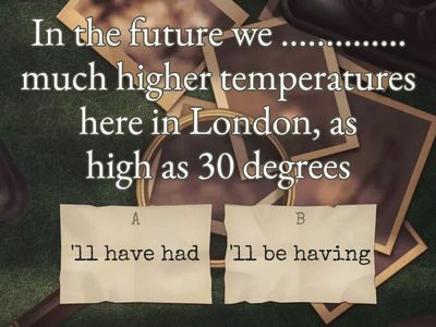 Future Continuous/Future Perfect