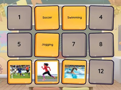 Memory game: Sports.