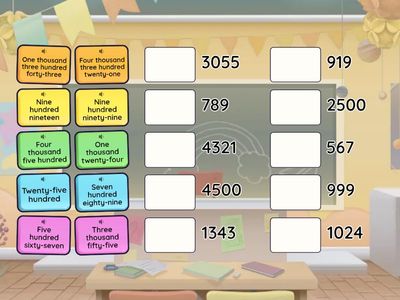 Number to Word Match