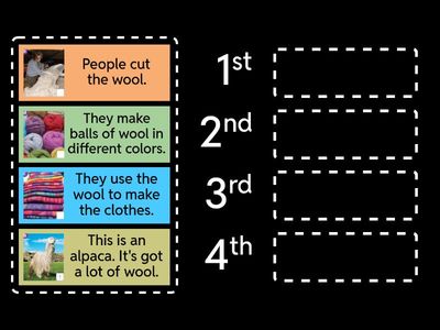 Read the sentences. Number the pictures in order.