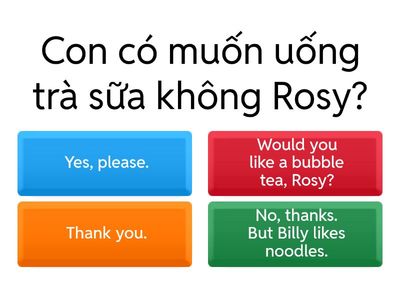 Quiz Luyện Mẫu câu tiếng anh Family and Friend 4 Unit 4