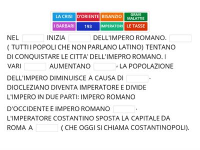 CADUTA DELL'IMPERO ROMANO D'OCCIDENTE