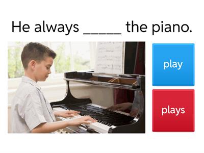 Present simple affirmative and negative