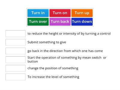 Phrasal verbs turn