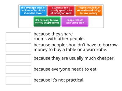 A2 - How much does it cost - 6. Match the sentence halves.
