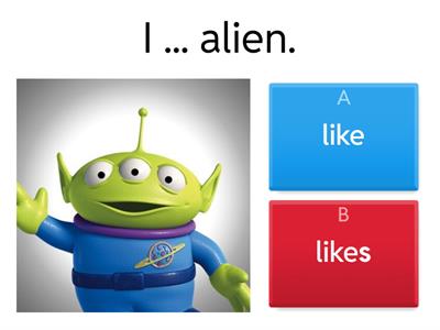 like / likes / want / wants