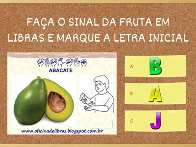 FRUTAS EM LIBRAS