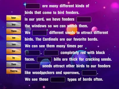 Homophones paragraph