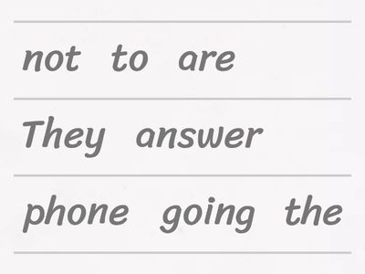Drag & Drop - Sentence Builder