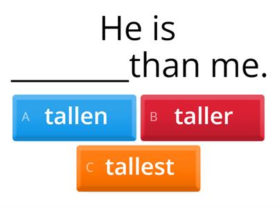 Degrees of comparisons