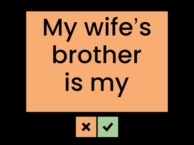 Family Relationships Flashcards