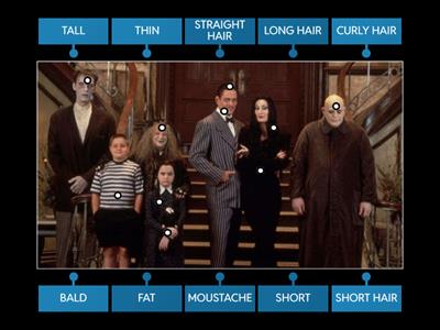 PHYSICAL DESCRIPTION - THE ADDAMS FAMILY