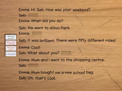 Today 2. Unit 3. Talking about last weekend?