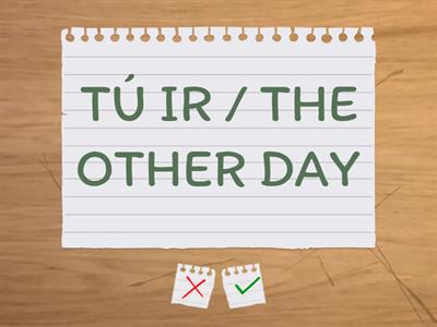 ESP 2 PRETERITE REVIEW REG + SER, IR, HACER, VER, DAR