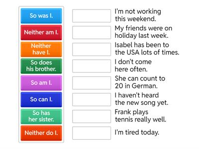 So and neither Active grammar: level 1
