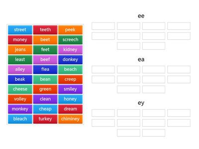 Group Sort ee, ea, ey