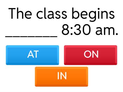 Prepositions of Time | Ellii