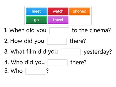 completa la forma interrogativa