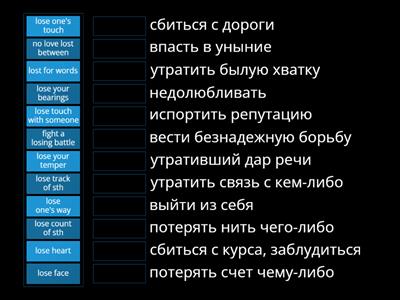 Lose and Lost Idioms