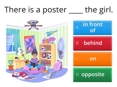 Prepositions of place (things in the room)