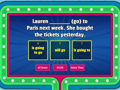 Future (will, going to, present continuous)