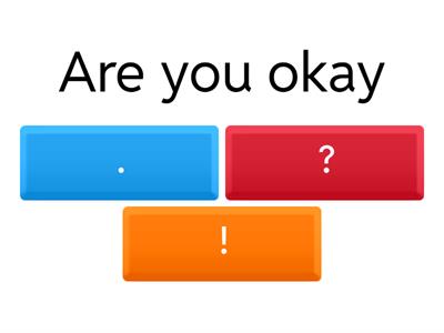 Full stop, question mark or exclamation mark? Year 1