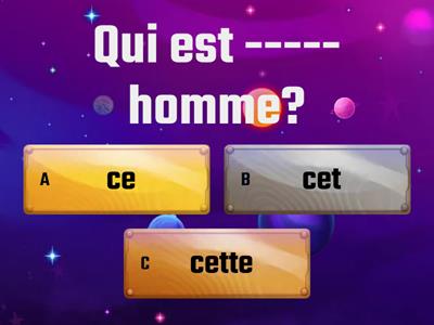 LES ADJECTIFS DéMONSTRATIFS, CE, CET, CETTE, CES