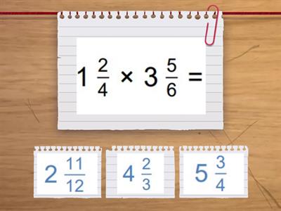  Multiplying Mixed Numbers