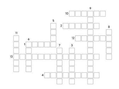 Easter Vocab Elementary Crossword