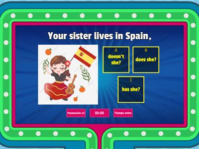 English Activity (Tag Questions)  