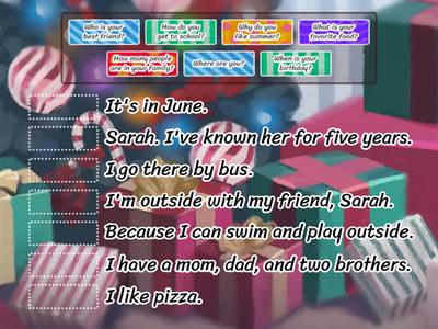 Question And Answer Practice - A1 ESL English (1)